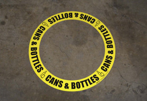 Cans & Bottles - Circular Floor Sign Ring