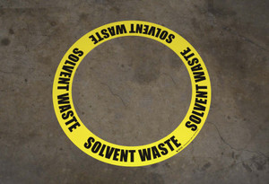 Solvent Waste - Circular Floor Sign Ring