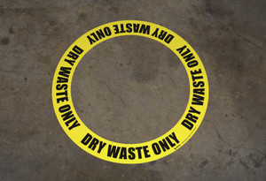 Dry Waste Only - Circular Floor Sign Ring
