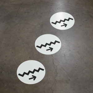 Stairs Arrow Up Wayfinding Floor Sign Dot