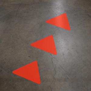 Wayfinding Floor Sign Arrow Heads - Solid Color