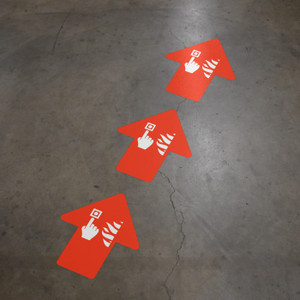 Fire Alarm Wayfinding Floor Sign Arrows