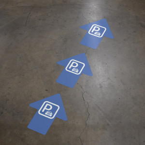 Parking Lot Wayfinding Floor Sign Arrows