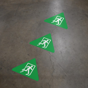 Emergency Exit Wayfinding Floor Sign Arrow Heads Emergency Exit Wayfinding Floor Sign Arrow Heads