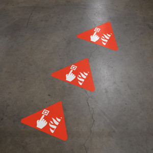 Fire Alarm Wayfinding Floor Sign Arrow Heads