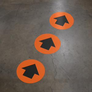 Arrow Wayfinding Floor Sign Dot