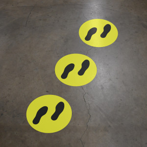 Footprints Wayfinding Floor Sign Dot