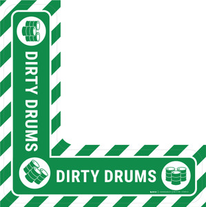 Dirty Drums - Floor Sign Corner