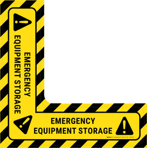 Emergency Equipment Storage - Floor Sign Corner