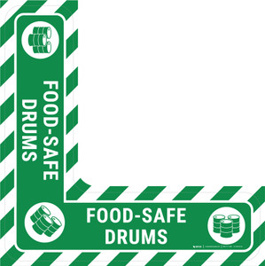 Food-Safe Drums - Floor Sign Corner