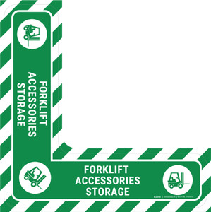 Forklift Accessories Storage - Floor Sign Corner