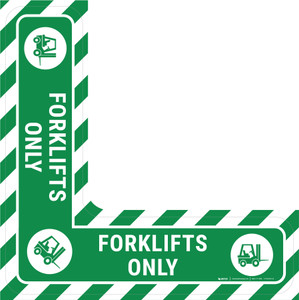 Forklifts Only - Floor Sign Corner