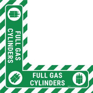 Full Gas Cylinders - Floor Sign Corner