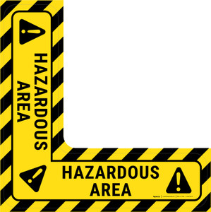 Hazardous Area - Floor Sign Corner