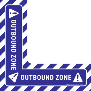 Outbound Zone - Floor Sign Corner