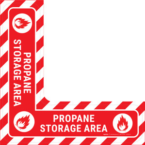 Propane Storage Area - Floor Sign Corner