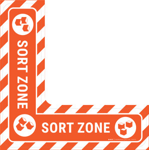 Sort Zone - Floor Sign Corner