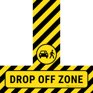 Drop Off Zone - Floor Sign T's