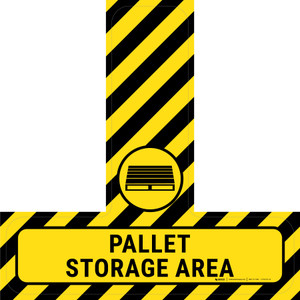 Pallet Storage Area - Floor Sign T's