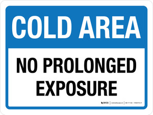 Cold Area: No Prolonged Exposure Landscape - Wall Sign