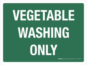 Vegetable Washing Only Green Landscape - Wall Sign