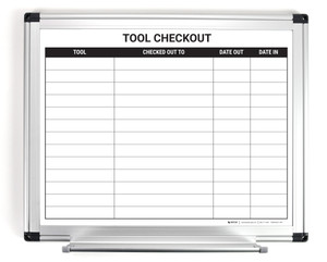 Tool Checkout - 14X11 Dry Erase Whiteboard Tool Checkout - 14X11 Dry Erase Whiteboard
