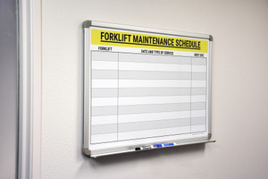 Forklift Maintenance Schedule Whiteboard