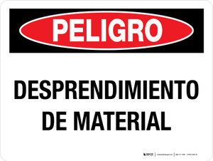 Danger: Falling Material Spanish Landscape - Wall Sign