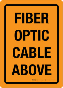 Fiber Optic Cable Above Portrait - Wall Sign