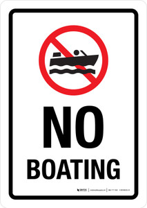No Boating Portrait - Wall Sign