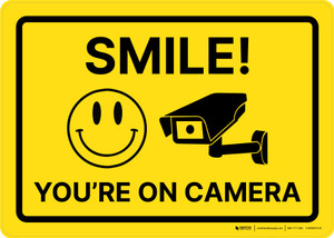 Smile! You're On Camera Landscape - Wall Sign