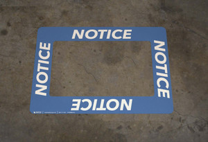 OSHA Notice - Rectangular Floor Sign Frame