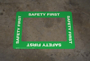 OSHA Safety First - Rectangular Floor Sign Frame