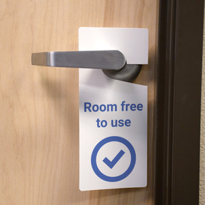 Room Free to Use Checkmark - Door Hanger