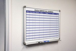 Vehicle Service Call Board Whiteboard Vehicle Service Call Board Whiteboard