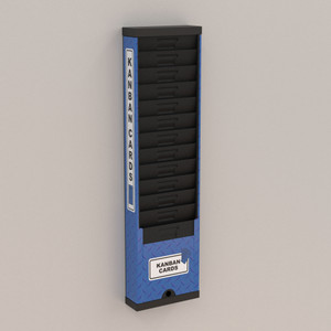 Kanban Card Rack - Blue Diamond Plate