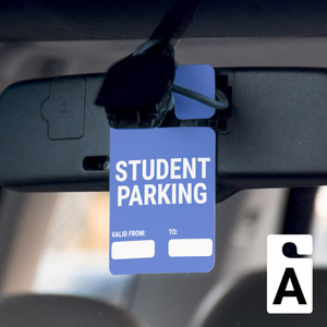 Student Parking - Valid From/To - Car Permit Parking Tag