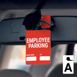 Employee Parking - Valid From/To - Car Permit Parking Tag