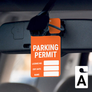 Parking - License No/Exp Date/Name - Car Permit Parking Tag