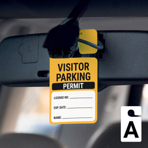 Visitor Parking Permit - License No/Exp Date/Name - Car Permit Parking Tag