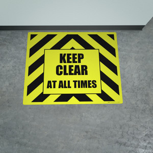 Keep This Area Clear at All Times Landscape - Large Floor Sign