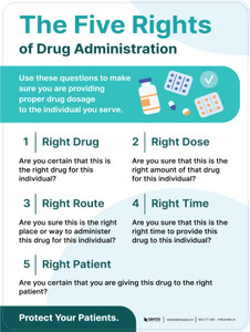 The Five Rights of Drug Administration Portrait - Wall Sign