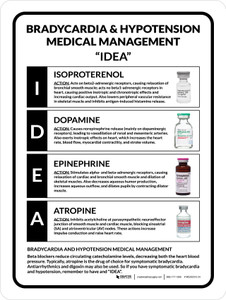 Bradycardia & Hypotension Medical Management "IDEA" Portrait - Wall Sign