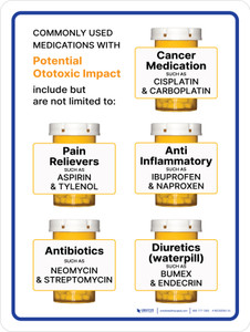 Commonly Used Medications With Potential Ototoxic Impact Portrait - Wall Sign