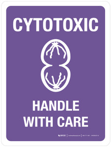 Cytotoxic - Handle With Care Portrait - Wall Sign