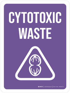 Cytotoxic Waste Portrait - Wall Sign