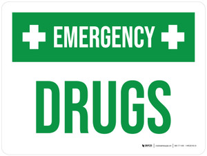 Emergency Drugs Landscape - Wall Sign