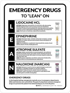 Emergency Drugs To "Lean" On Portrait - Wall Sign