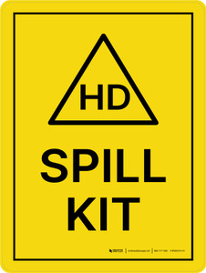 Hazardous Drugs Spill Kit Portrait - Wall Sign