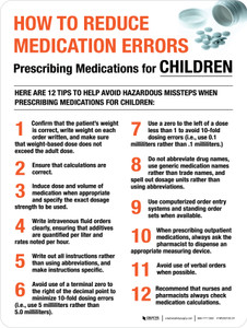 How To Reduce Medication Errors Prescriving Medications for Children Portrait - Wall Sign